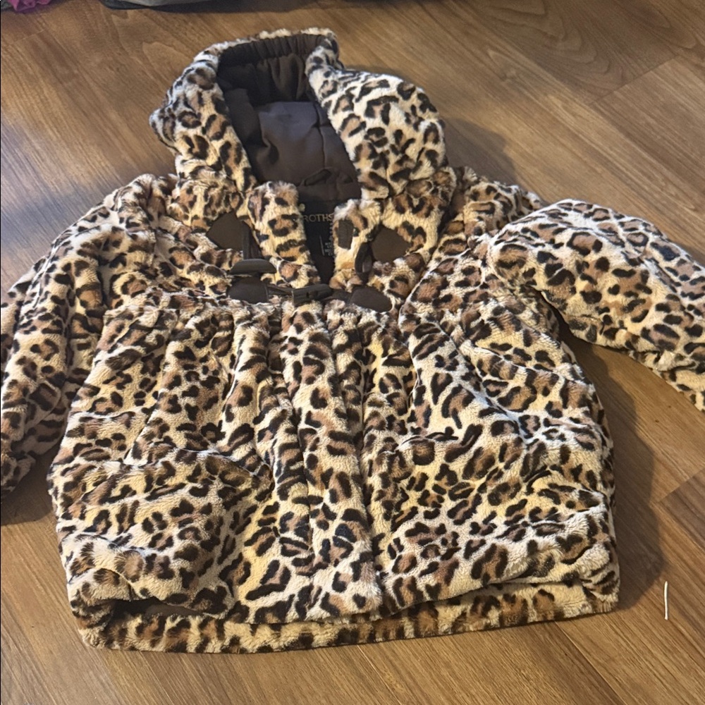 Rothschild Leopard Print Kids Puffer Jacket